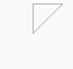 Right-angled triangle, drawn using an irrational number of steps